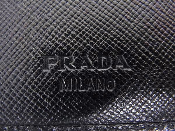 PRADA プラダ 三つ折り 財布 M510A ブラック サフィアーノレザー ユニ