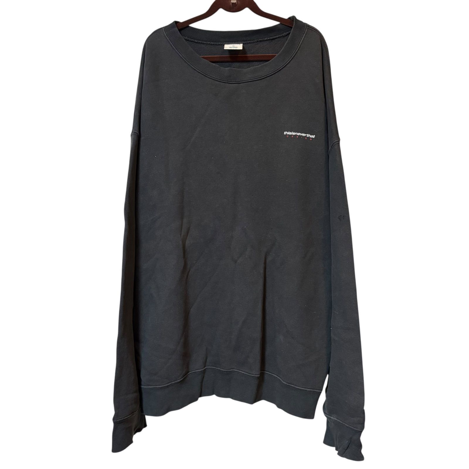 thisisneverthat ディスイズネバーザット スウェット ブラック ロゴ L