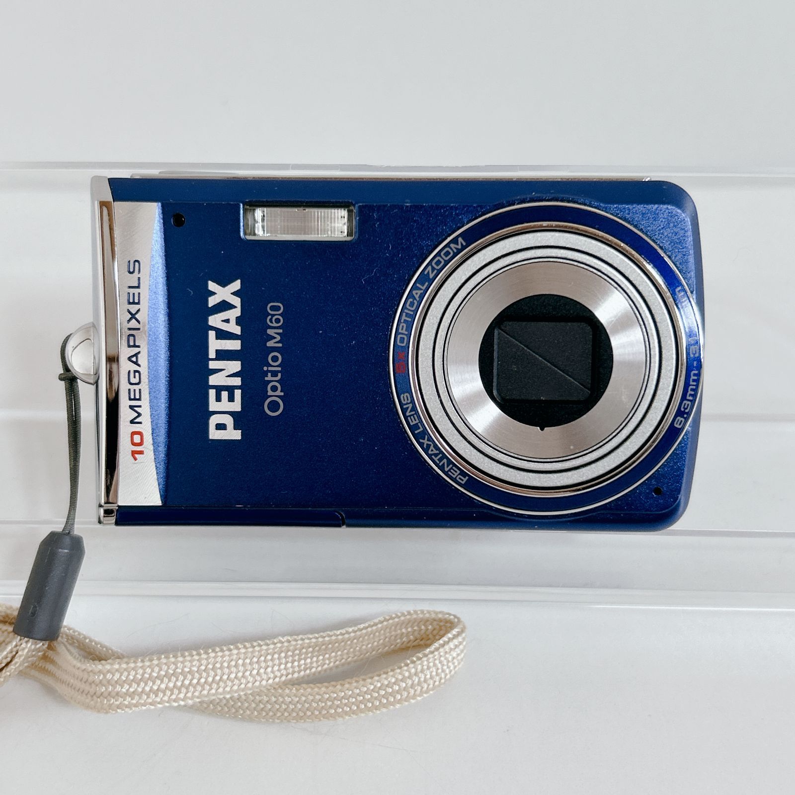 PENTAX Optio M60 10MEGAPIXELS カメラ コンデジ ブルー 充電器ない