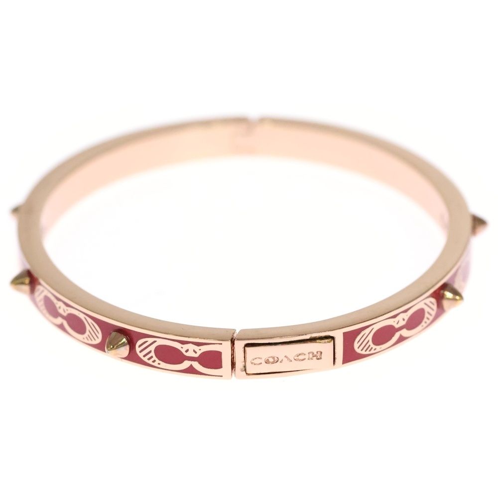 COACH (コーチ) シグネチャー スタッズ バングル ブレスレット ピンク