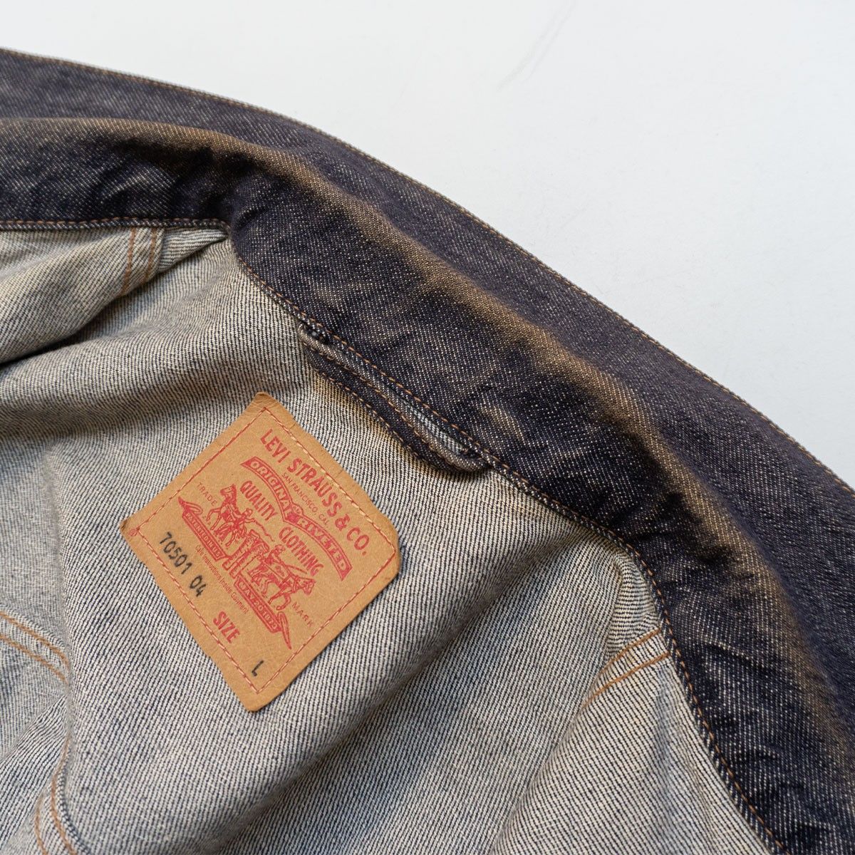 雰囲気抜群】 LEVI'S 【70501 04 /1ST TYPE デニムジャケット 】L 大戦