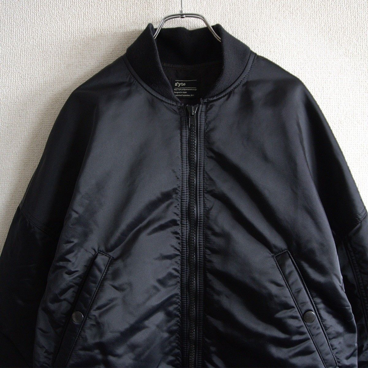 美品】S'YTE Yohji Yamamoto【ロング MA-1 コート】M ブラック サイト