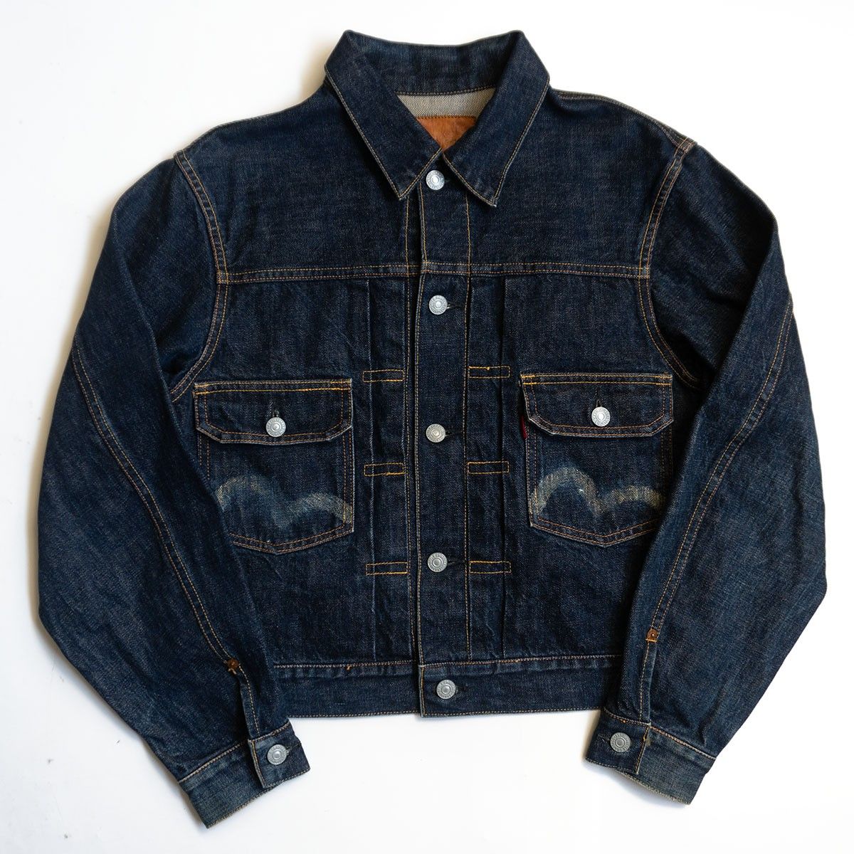 雰囲気抜群/濃紺】EVISU 【LOT.1507 2nd type デニムジャケット】38