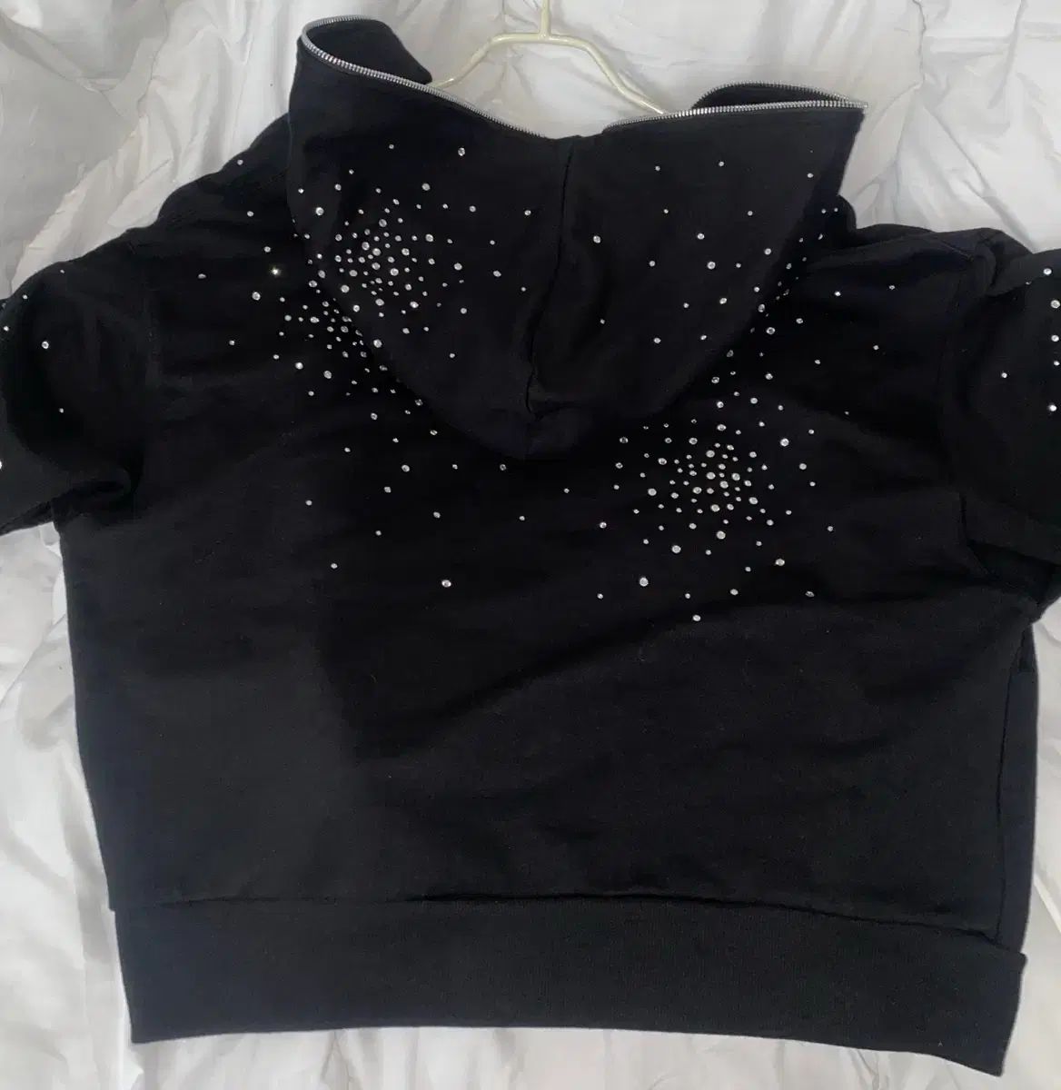 I Ifeellucky アイフィールラッキー Bling hood zip-up フードジップ