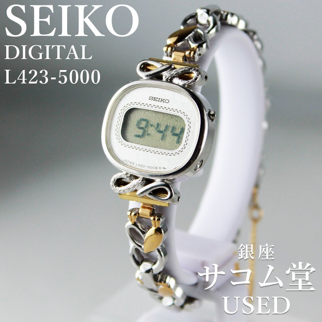 T82 SEIKO L423-5000 デジタル クオーツ レディース オーバルケース