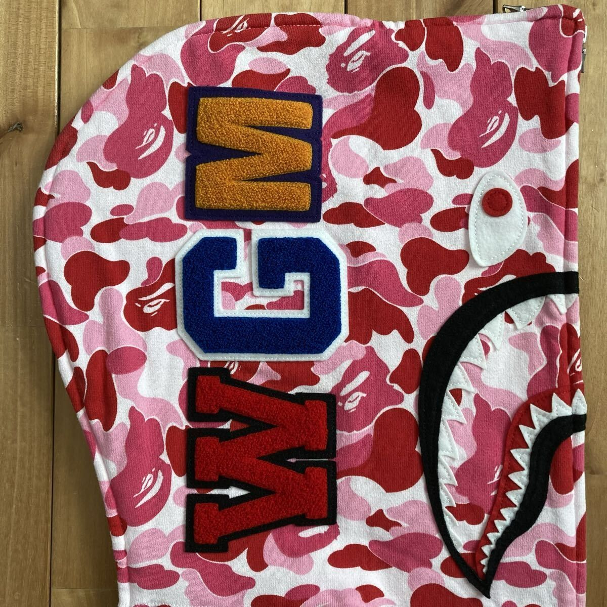 Separate shark full zip hoodie Lサイズ ABC CAMO PINK BLUE a