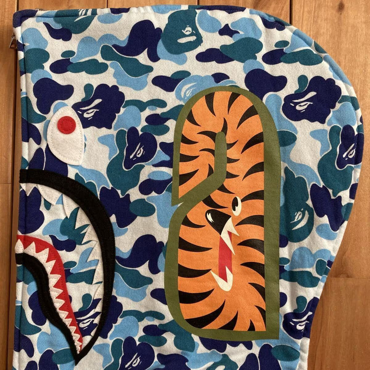 724 BAPE シャークWGM ABCカモ×タイガー フルジップ XL 日本製