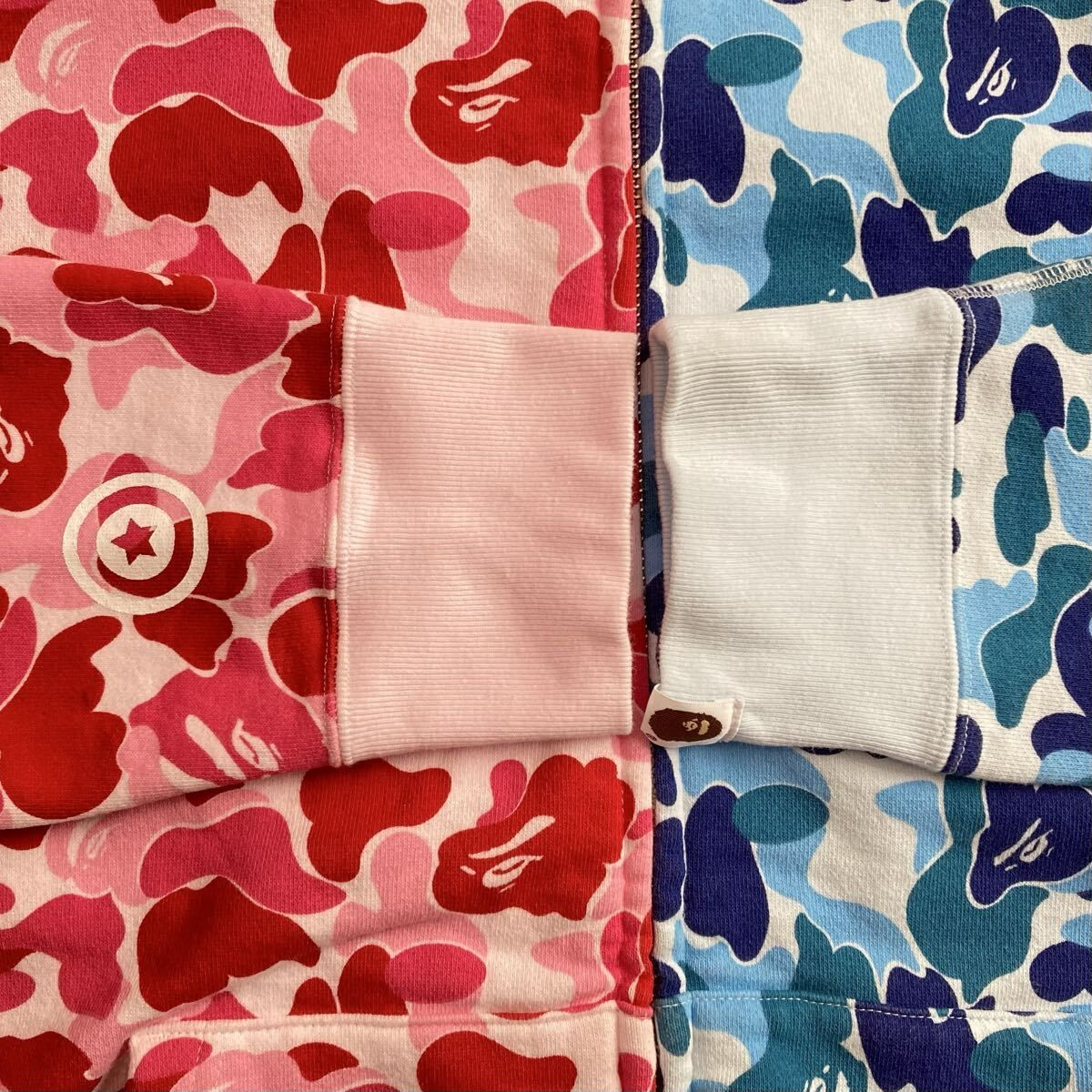 Separate shark full zip hoodie Lサイズ ABC CAMO PINK BLUE a
