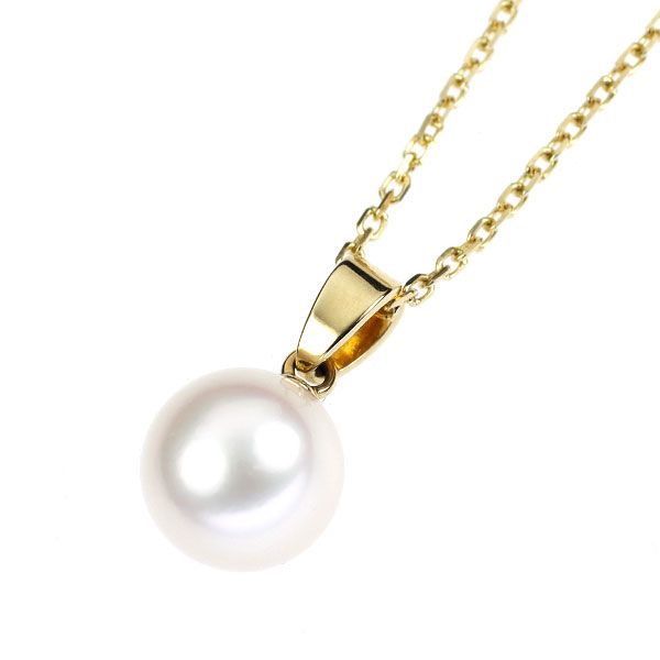 ミキモト K18YG アコヤ真珠 ペンダントネックレス 径約8.1mm - メルカリ