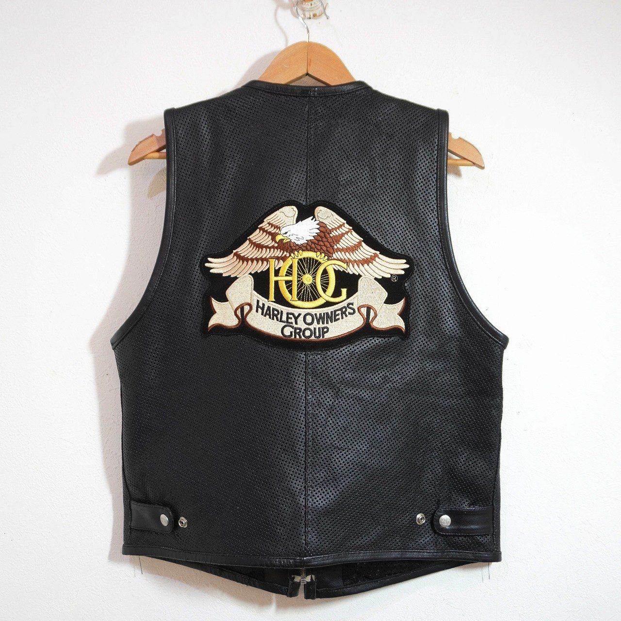 Harley Owners Group レザーベスト 黒 ハーレー HOG 【公式通販】