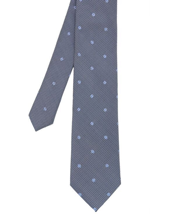 ベンシャーマン メンズ アクセサリー ネクタイ シルク Ben Sherman Mens Dot Plaid Silk Tie Navy Blue ネイビー