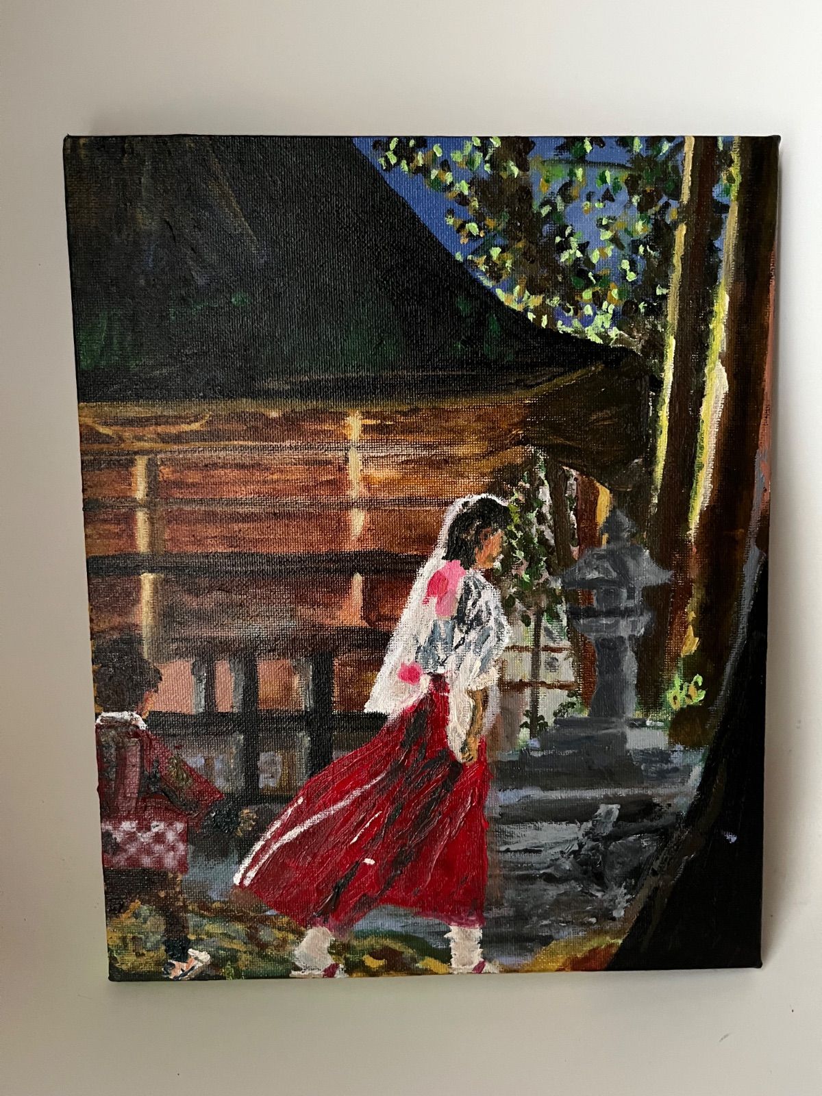 油彩画「ひかり舞う時」 - メルカリ