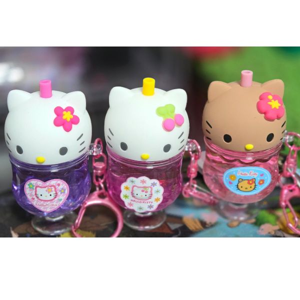 ハローキティ クリーム ソーダ キーホルダー カオハナ タンニング