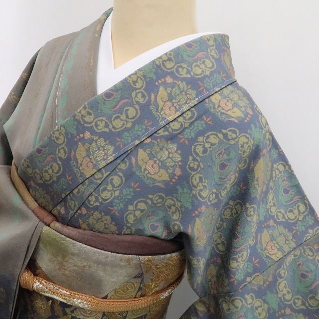 ❁tomihisa❁新品 単衣 着物 正絹\u201c華文を湛えて我が身を照らし心映して