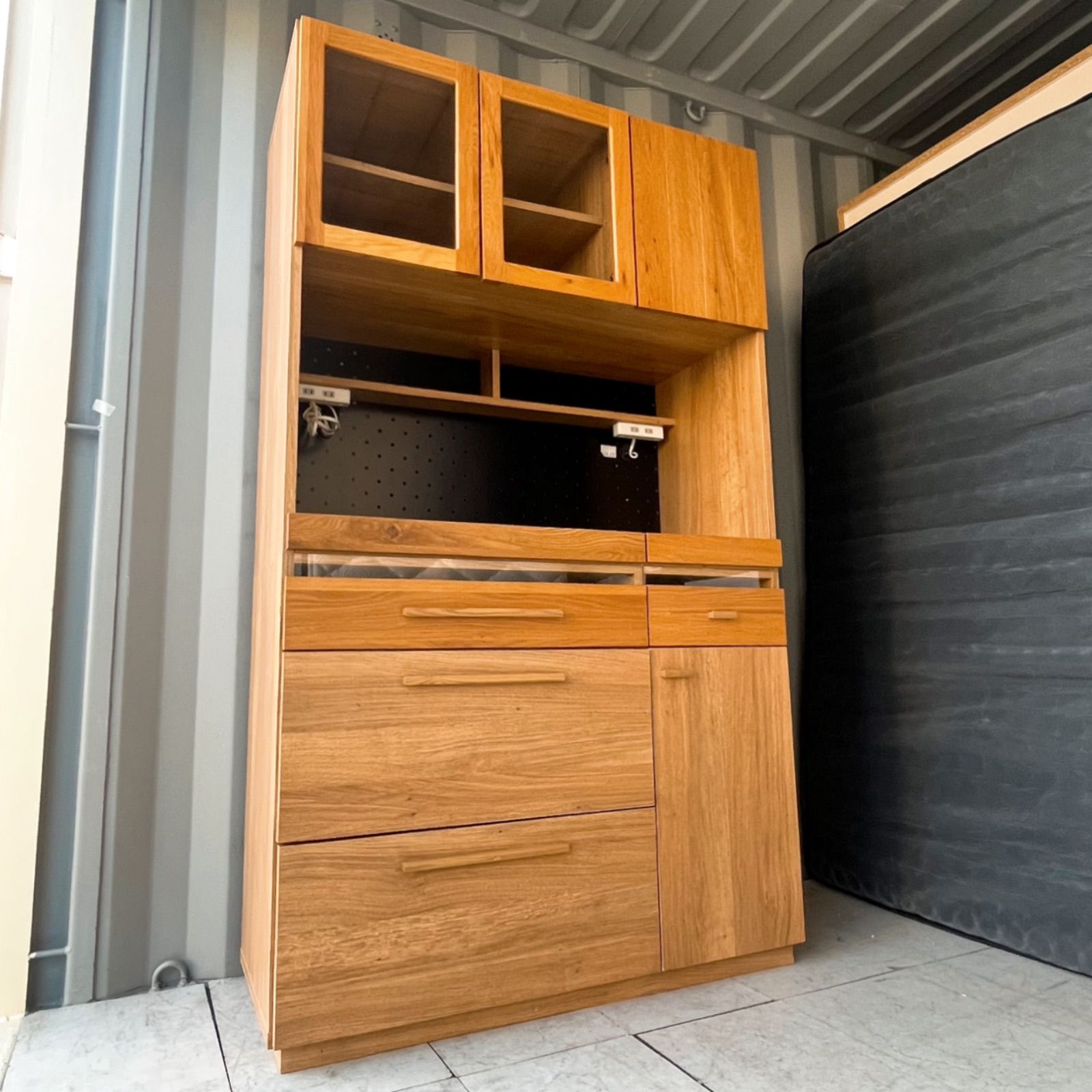 取付無料！東馬 大川家具 OCTA105 北欧風天然木ナチュラルキッチン