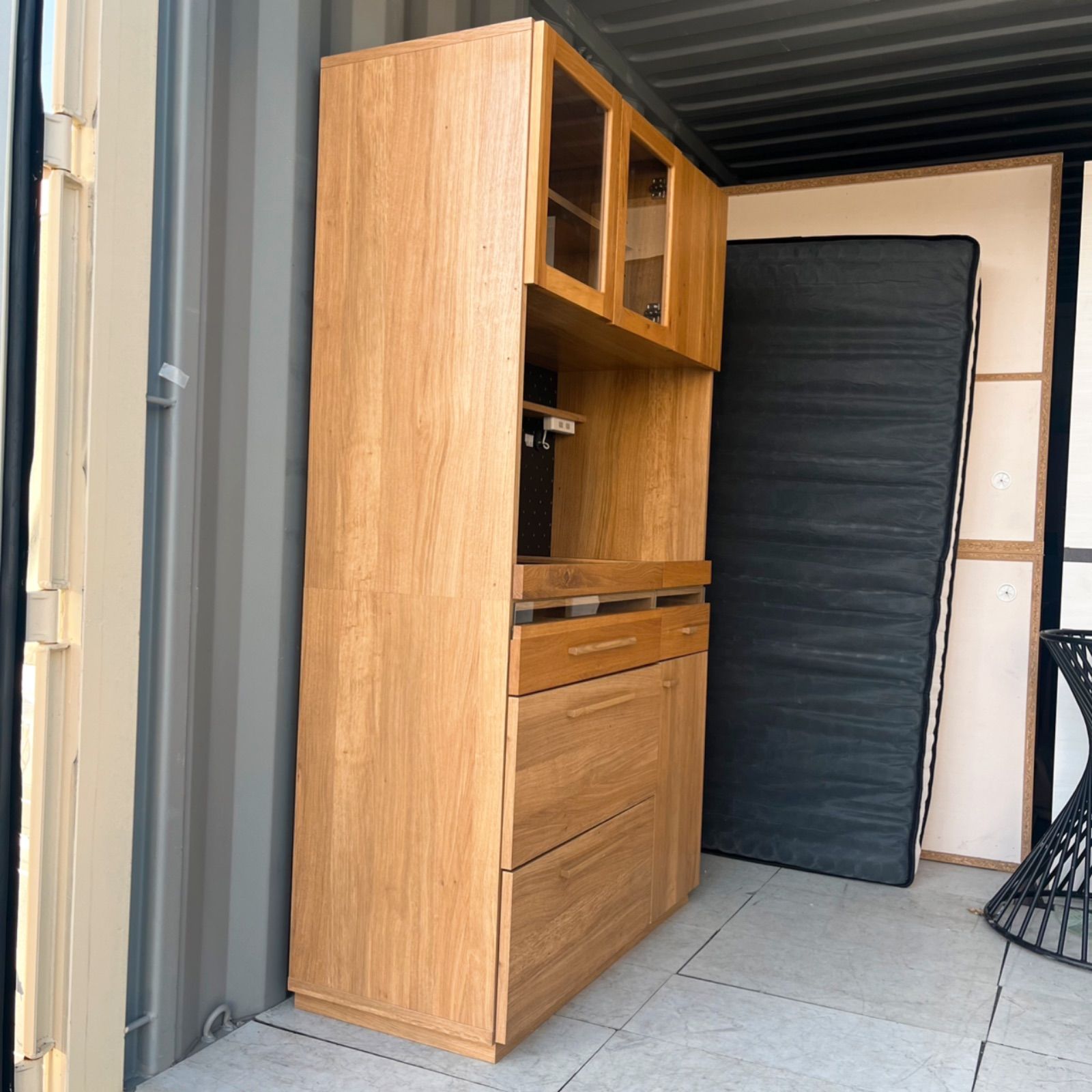 取付無料！東馬 大川家具 OCTA105 北欧風天然木ナチュラルキッチン