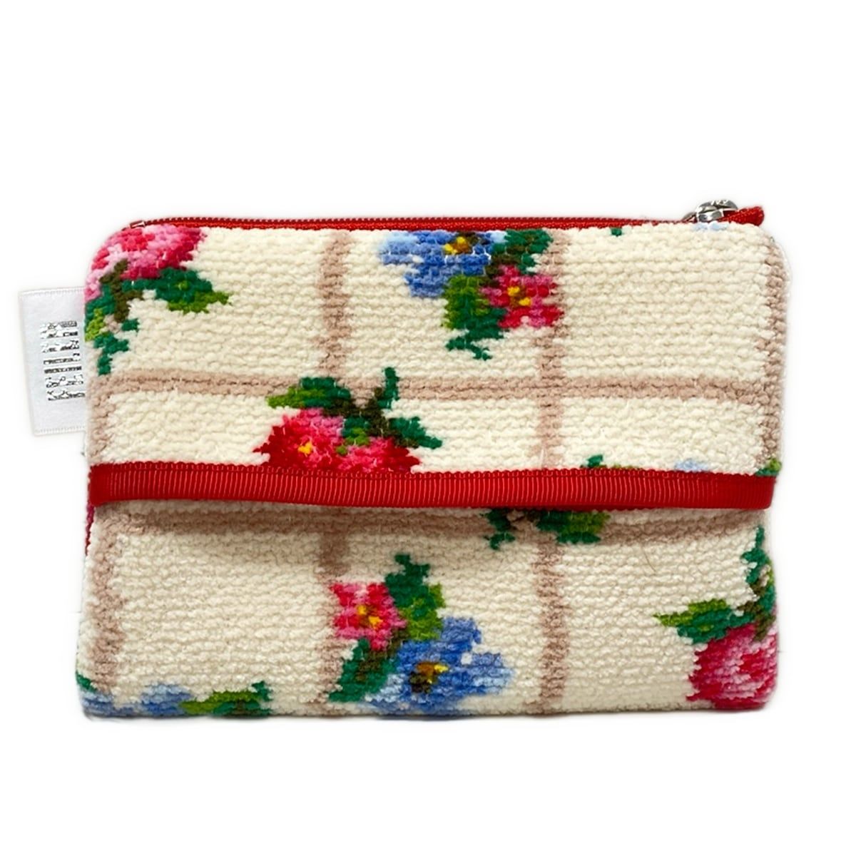 FEILER(フェイラー) ポーチ - アイボリー×レッド×マルチ 花柄