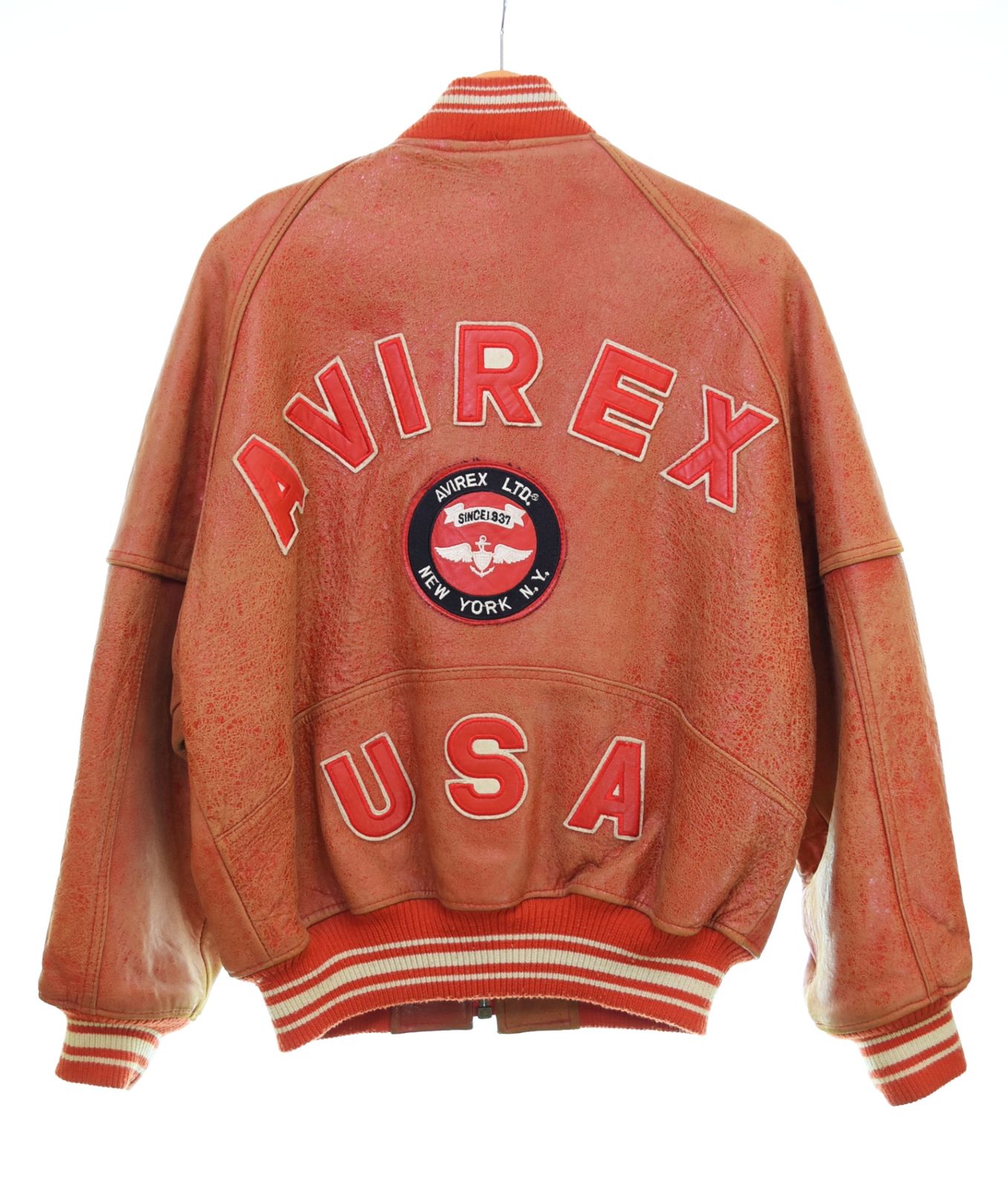アビレックス AVIREX 90's レザー スタジャン LEATHER VARSITY JACKET