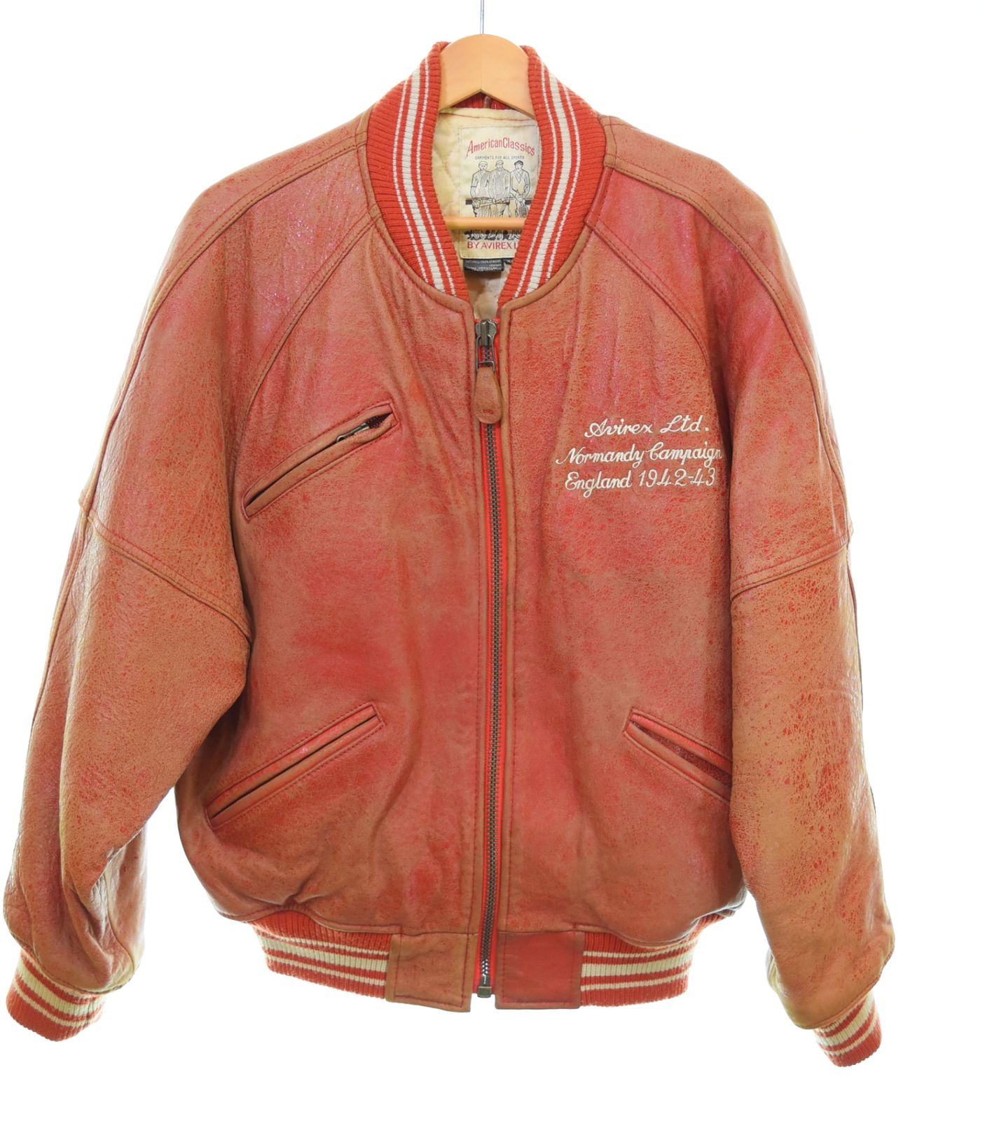 アビレックス AVIREX 90's レザー スタジャン LEATHER VARSITY JACKET