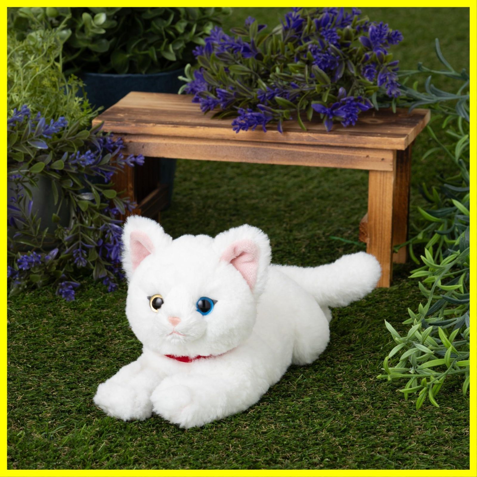 人気商品】WH オッドアイ SS 11×29×12cm ぬいぐるみ アニマル かわいい