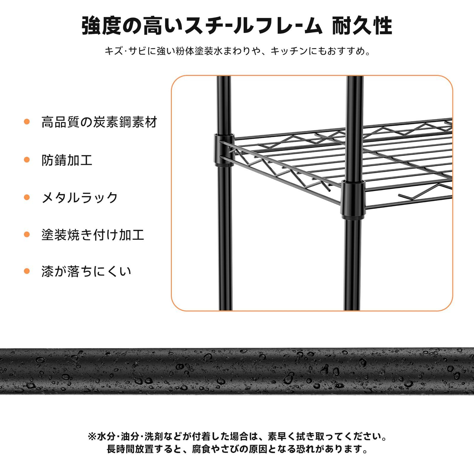 注意事項あり】IZEUK スチールラック 5段 固定メッシュ棚 収納棚 防錆