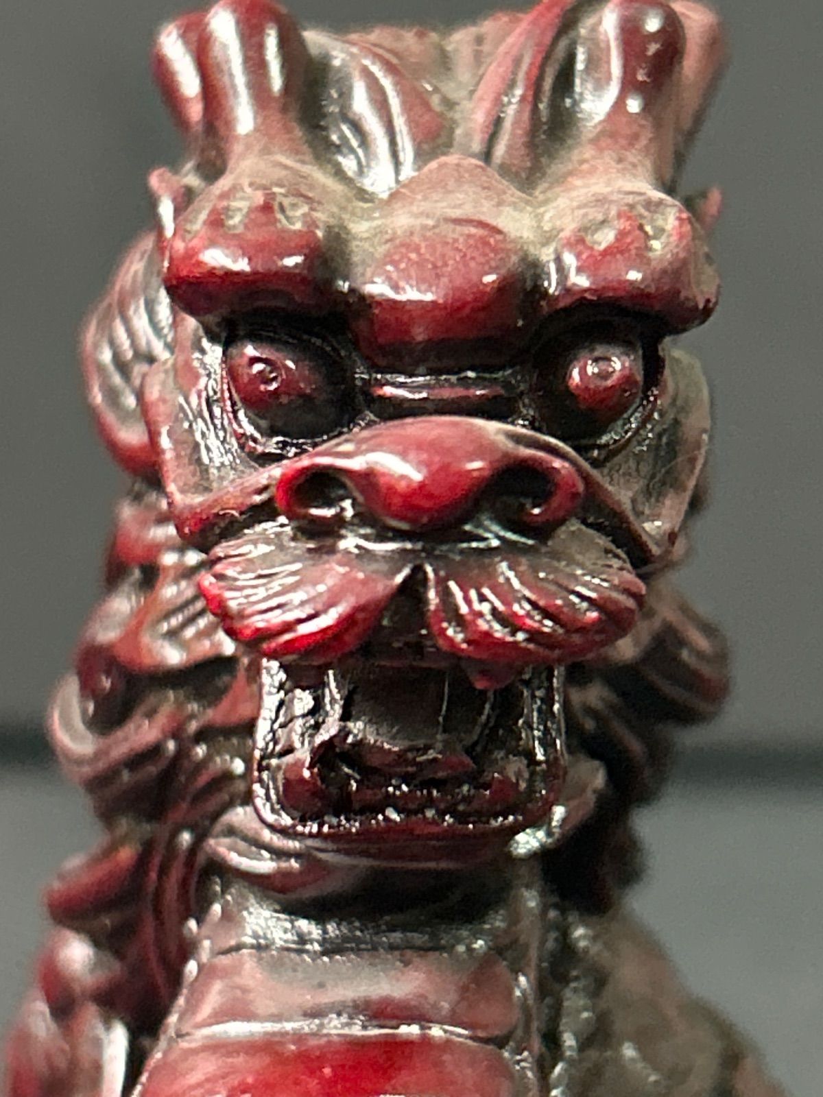 期間限定お値引￥3.000→￥2.500 中国 工芸品 紅木色 龍 ドラゴン 置物