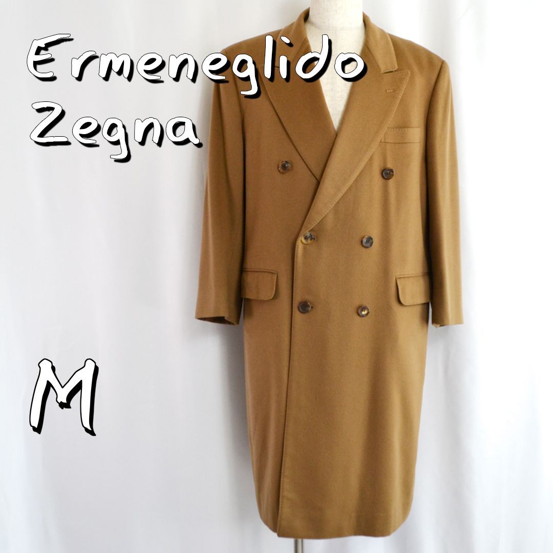美品！Ermenegildo Zegna チェスターコート M/50 ブラウン 美品】Ermenegildo Zegnaエルメネジルド ゼニア 日本製 イタリア製生地