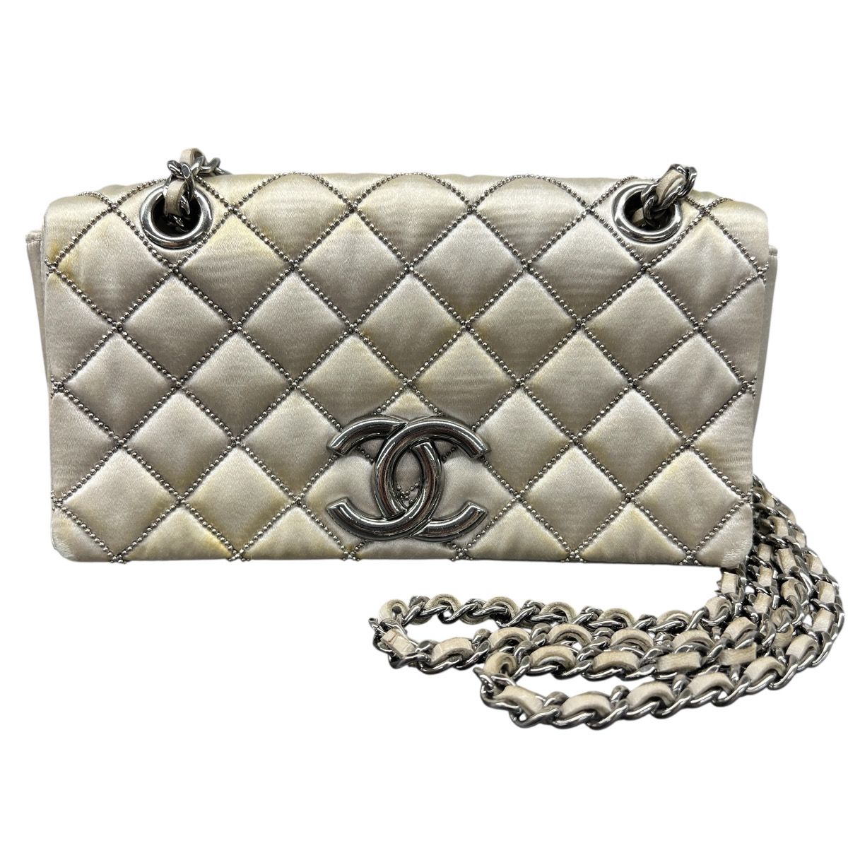 希少 CHANEL シャネル ココマーク マトラッセ パッチワーク クラッチ 