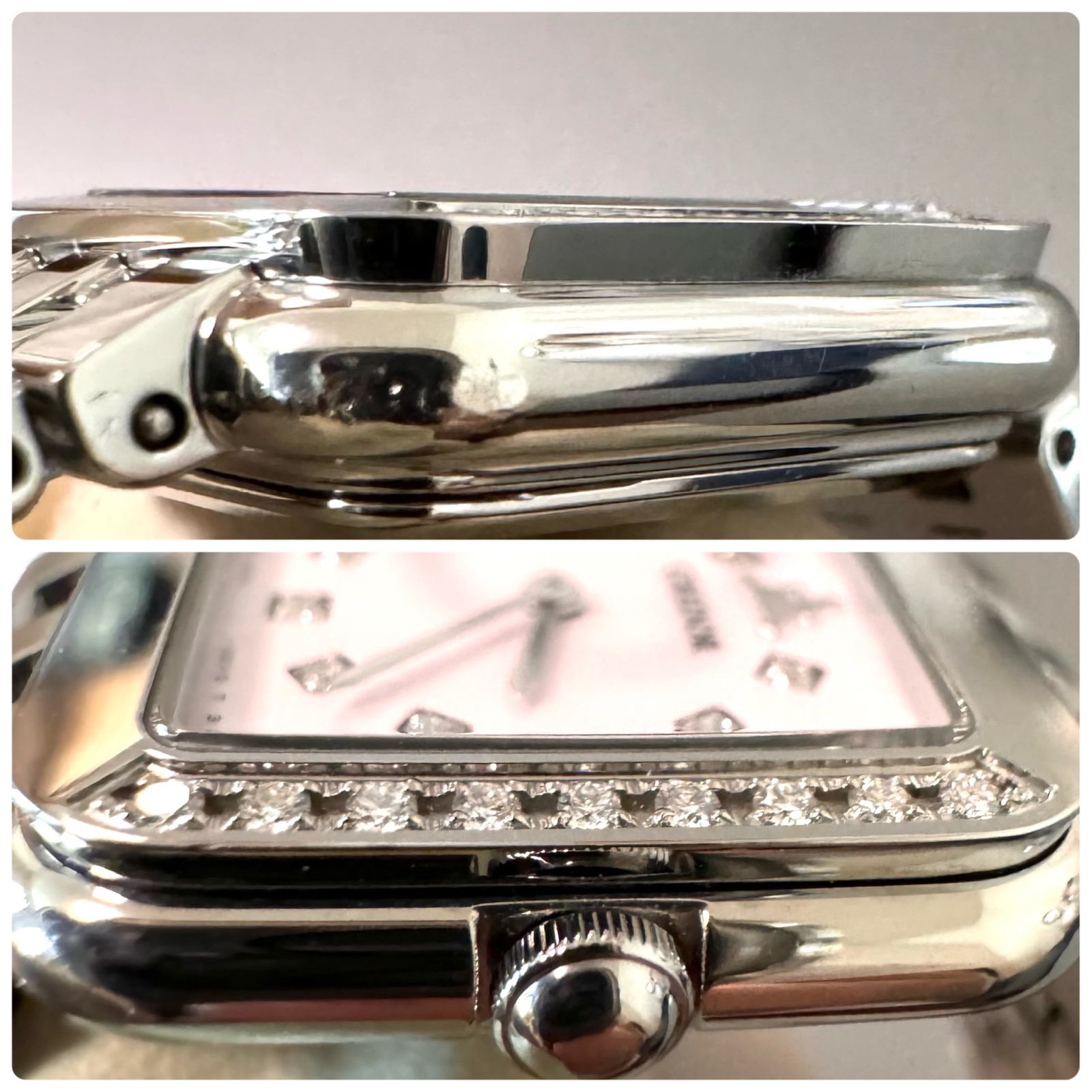 【美品】セイコー　クレドール　シグノ　GSTE875　1E70-0CR0　クォーツ　2針　ピンク　シェル　ダイヤモンド 美品】セイコー クレドール シグノ GSTE875 1E70-0CR0 クォーツ 2針