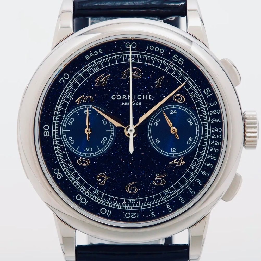 美品・希少】 腕時計 メンズ コーニッシュ CORNICHE ヘリテージ クロノ 