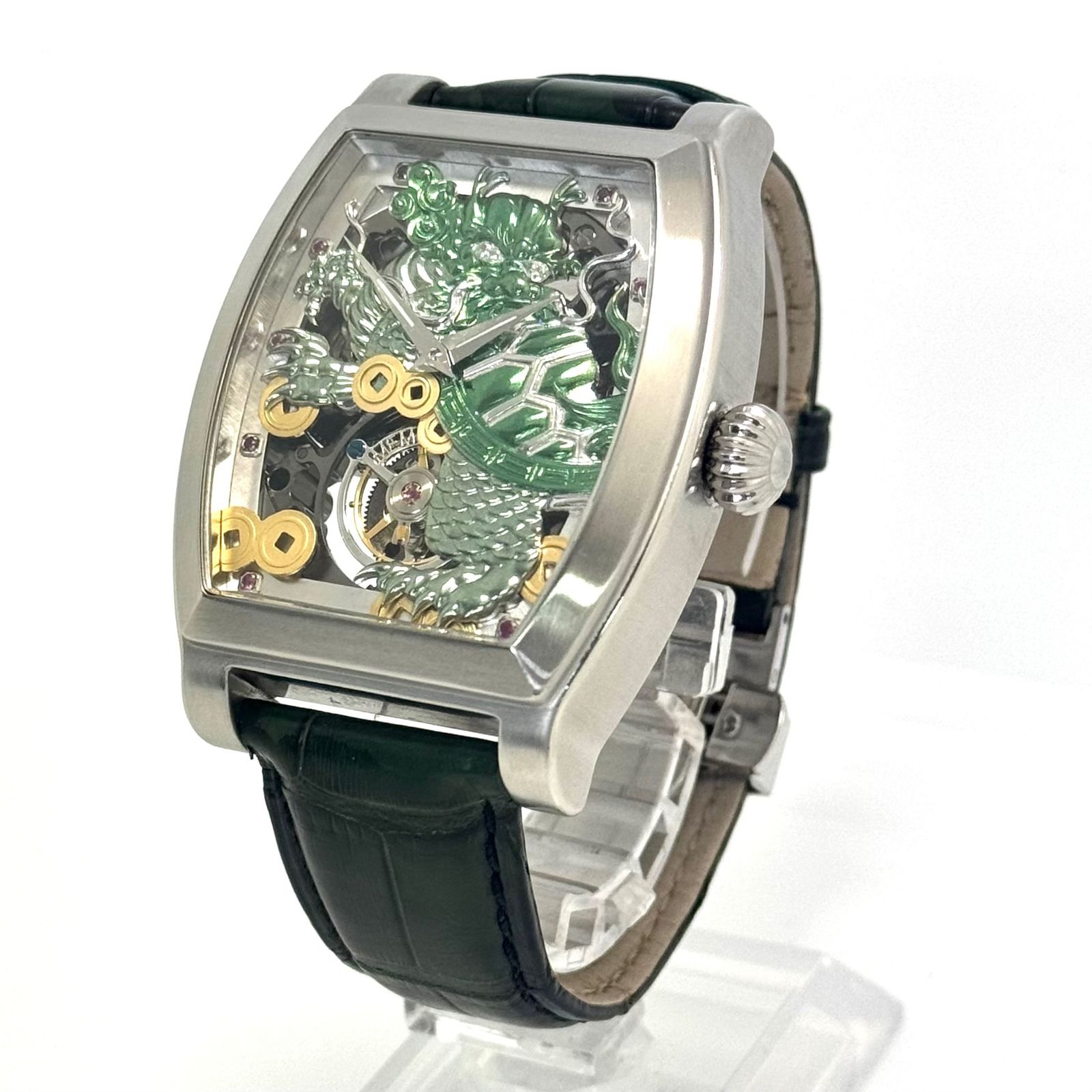 【希少】メモリジン　MEMORIGIN　霊亀　MO0401　トゥールビヨン　手巻き　スケルトン　ルビー　革ベルト 希少】メモリジン MEMORIGIN 霊亀 MO0401 トゥールビヨン 手巻き
