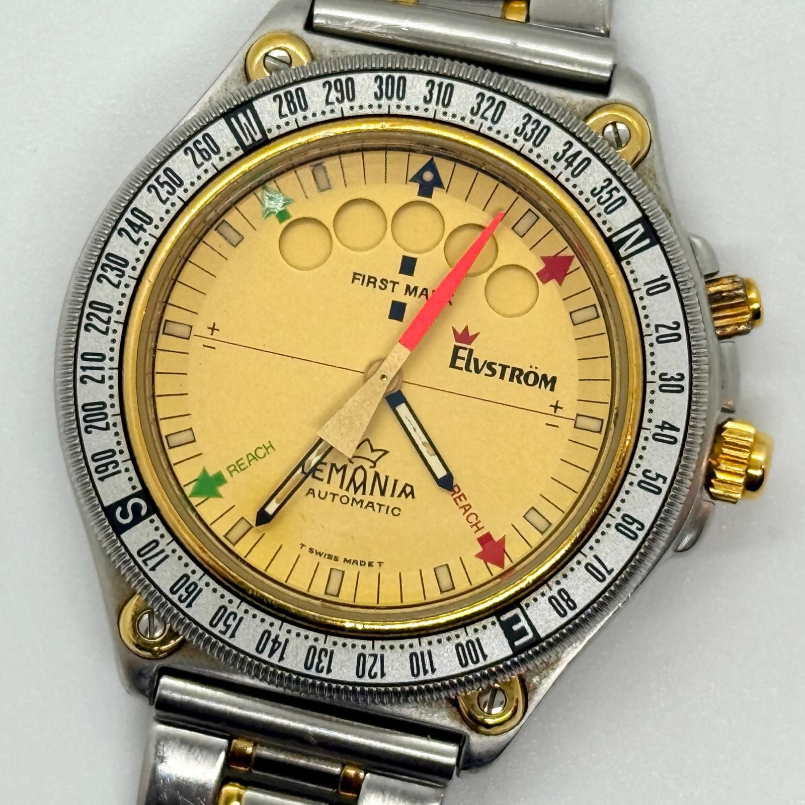 LEMANIA レマニアエルブストローム 7015 ゴールド AT メンズ 稼働 現状品 腕時計