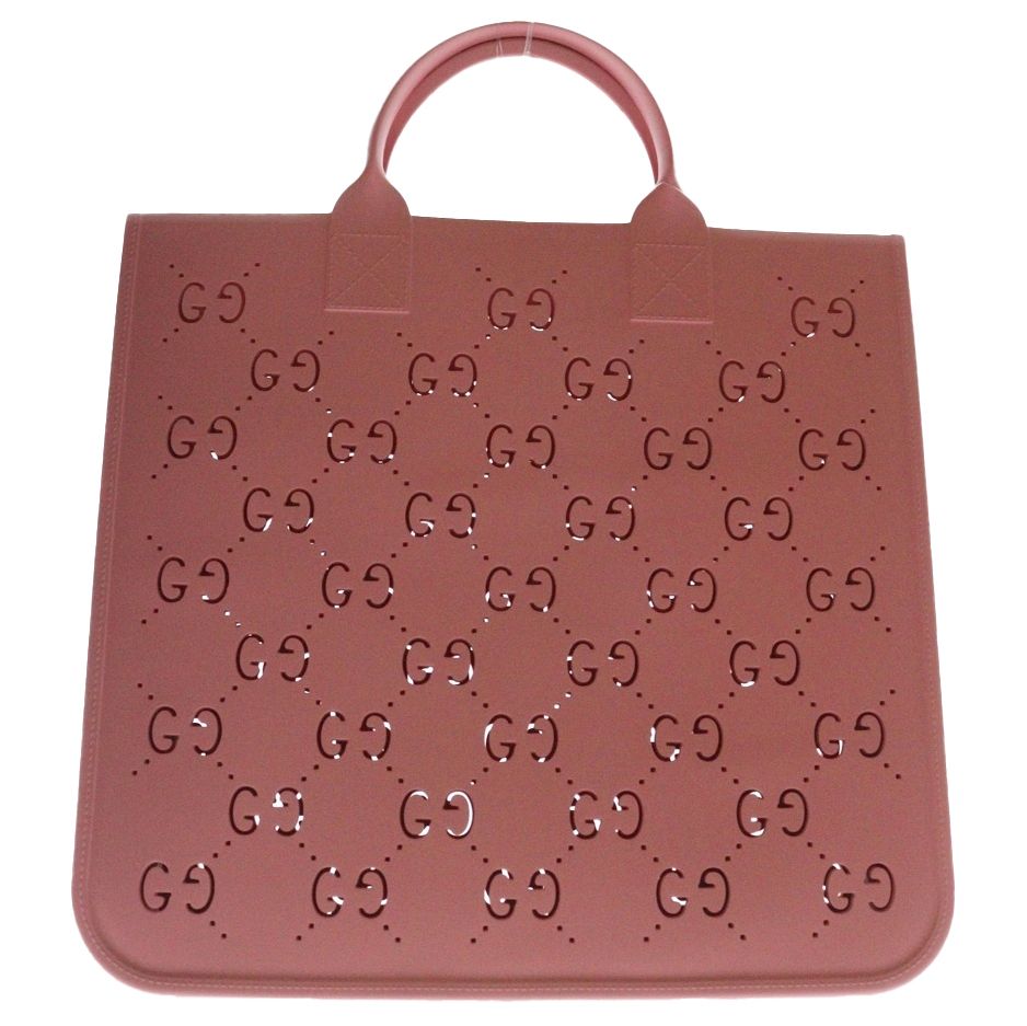GUCCI (グッチ) チルドレンズ GGスプリーム ラバーハンドバッグ ピンク