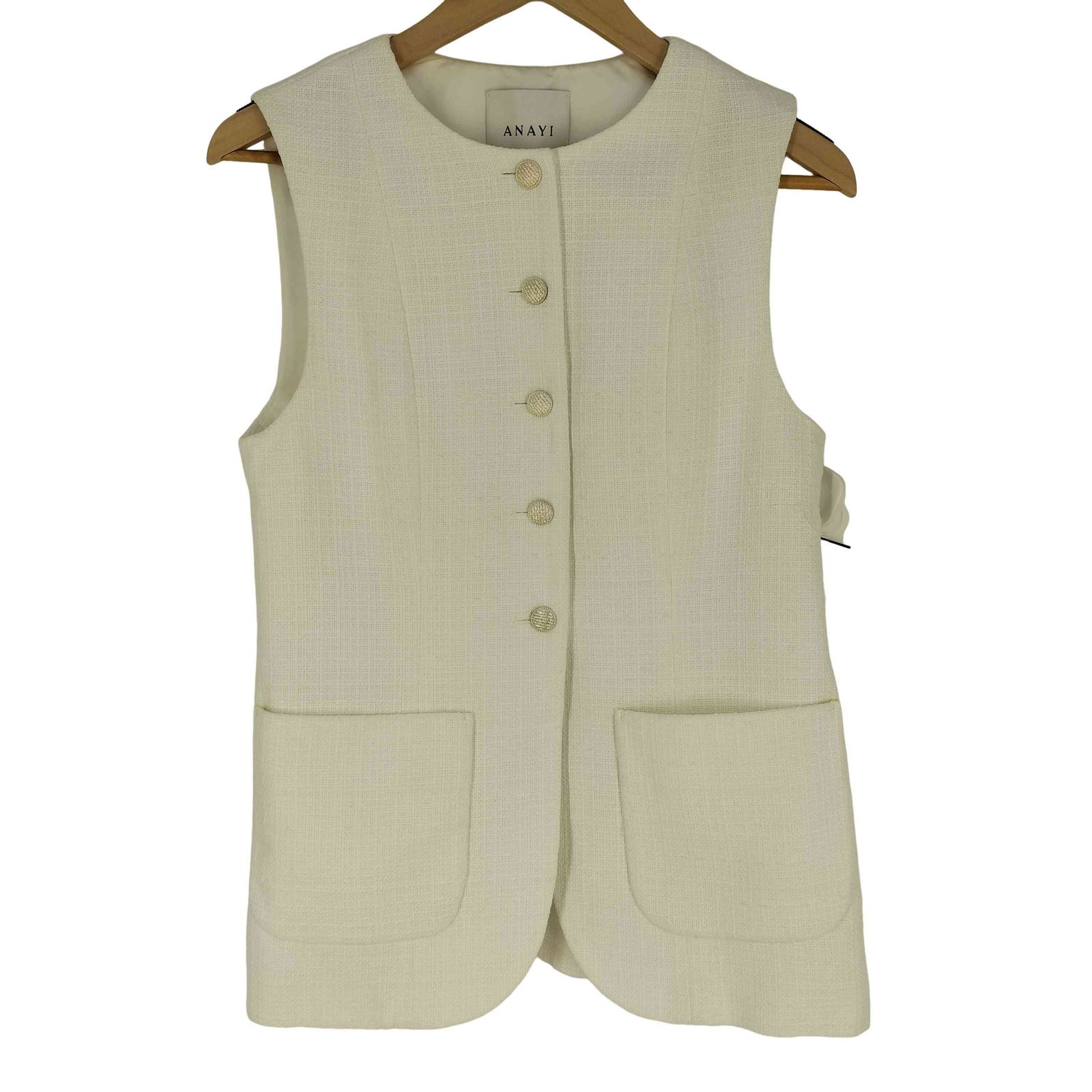 アナイ ANAYI 23SS コットンオックスパッチポケットジレ レディース