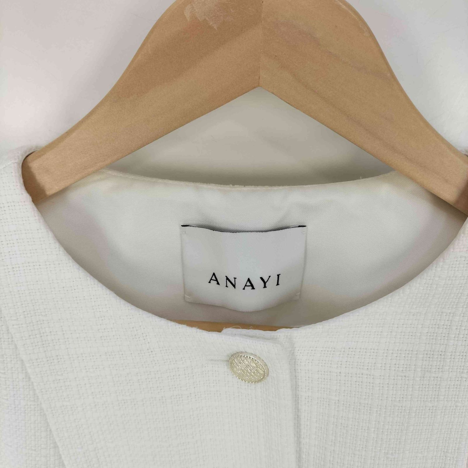 アナイ ANAYI 23SS コットンオックスパッチポケットジレ レディース