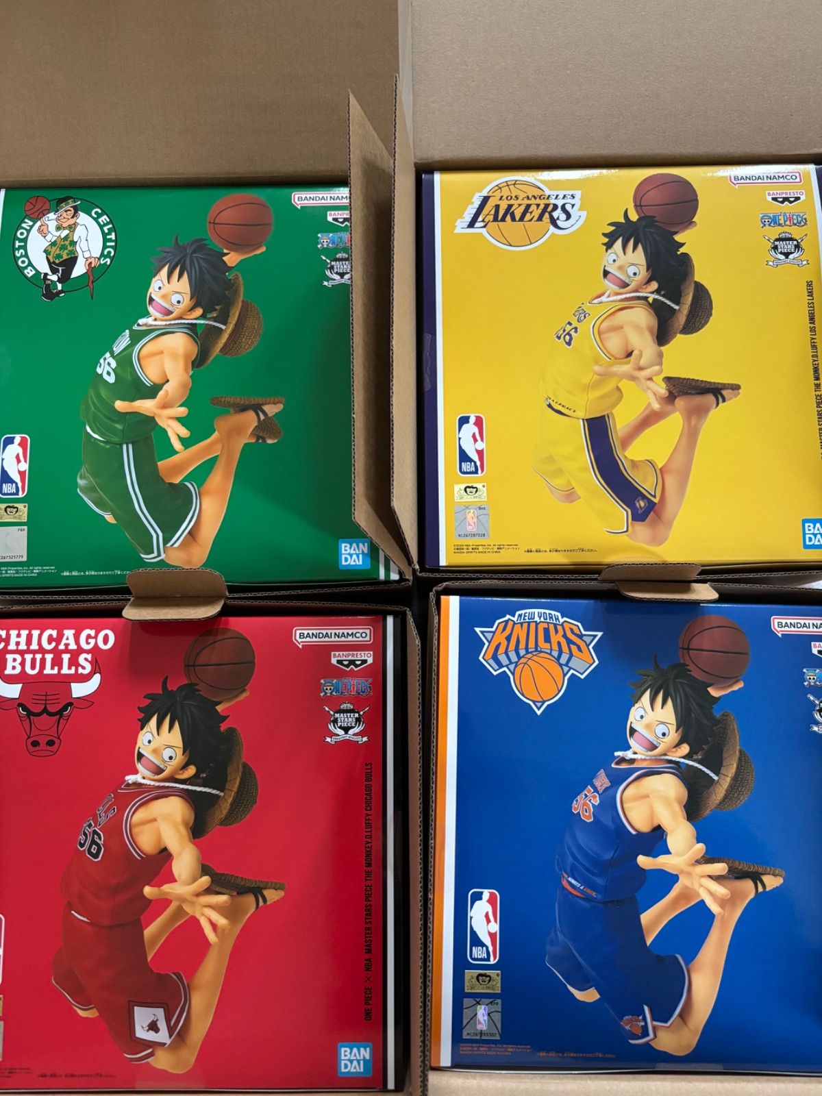 新品 NBA ルフィ ワンピース コラボフィギュア 4種セット-低価格