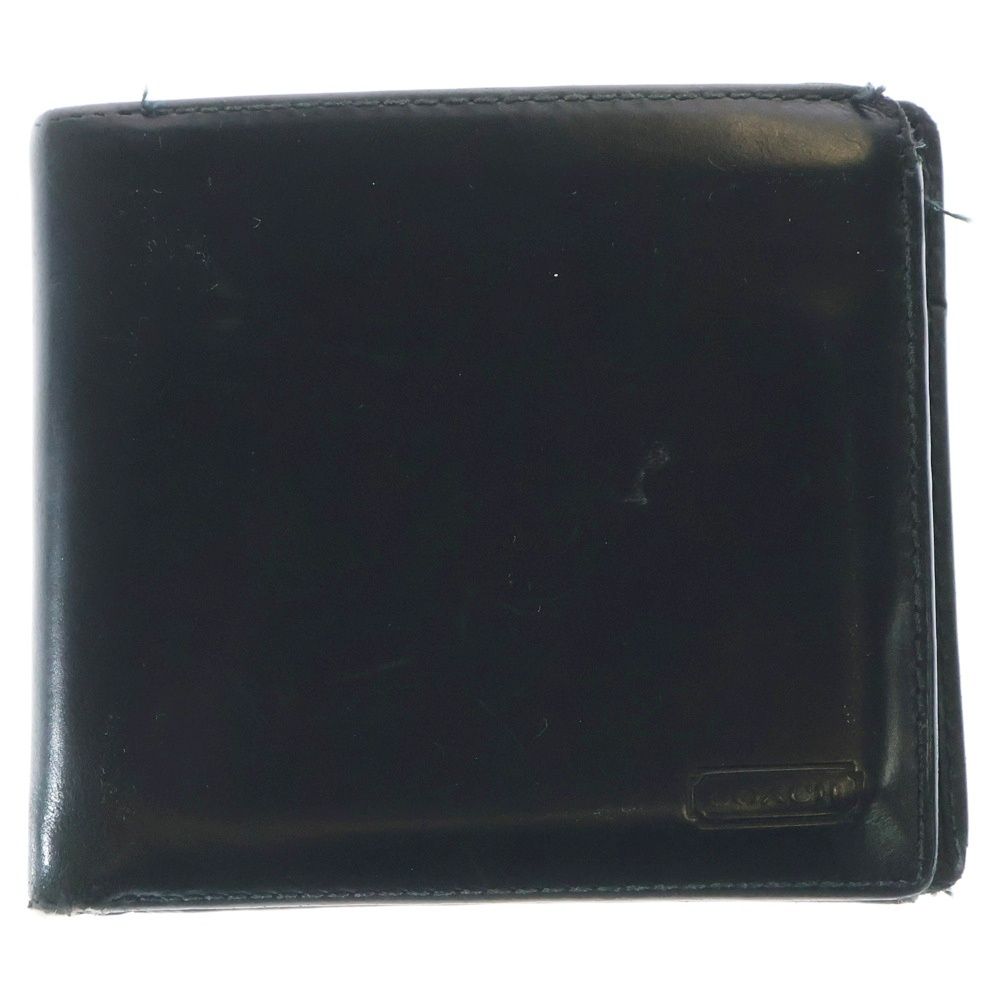 COACH (コーチ) レザー二つ折り財布 ブラック - メルカリ