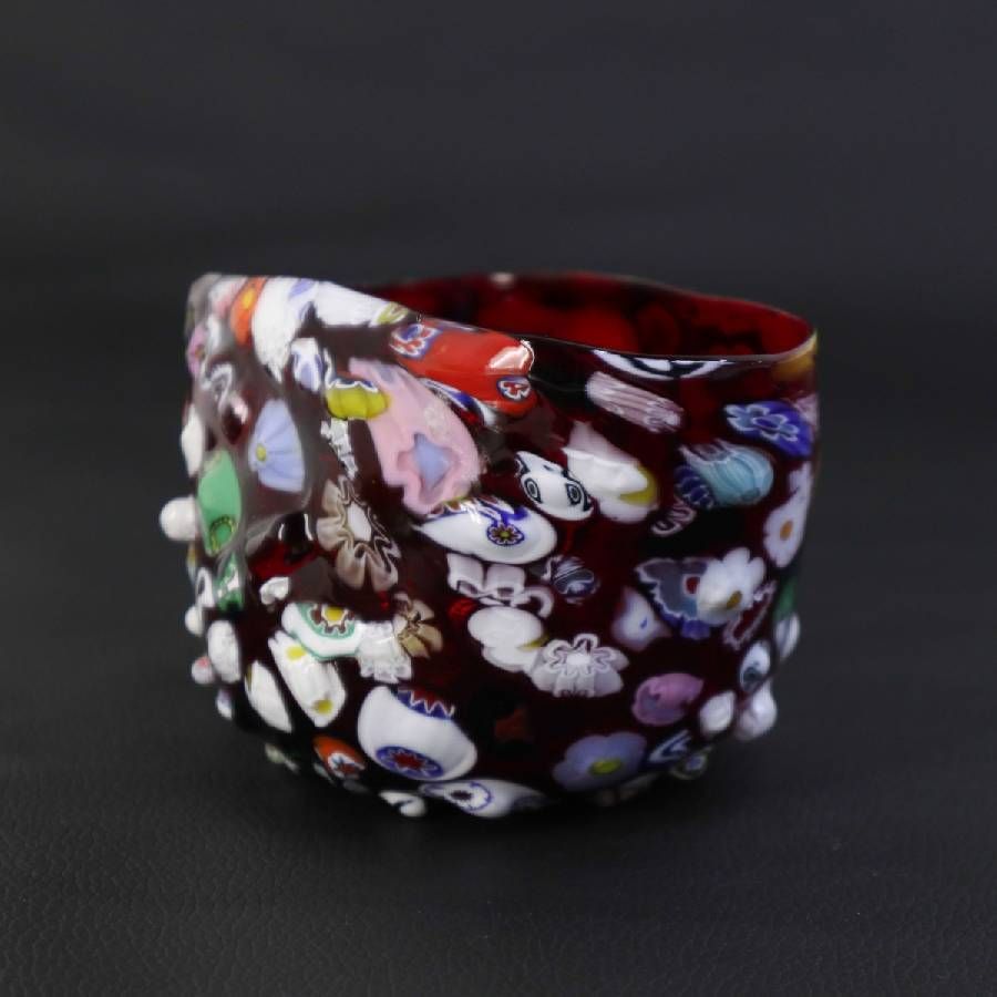 美品！ベネチアンガラス ムラーノガラス ミルフィオリ ボウル 花瓶