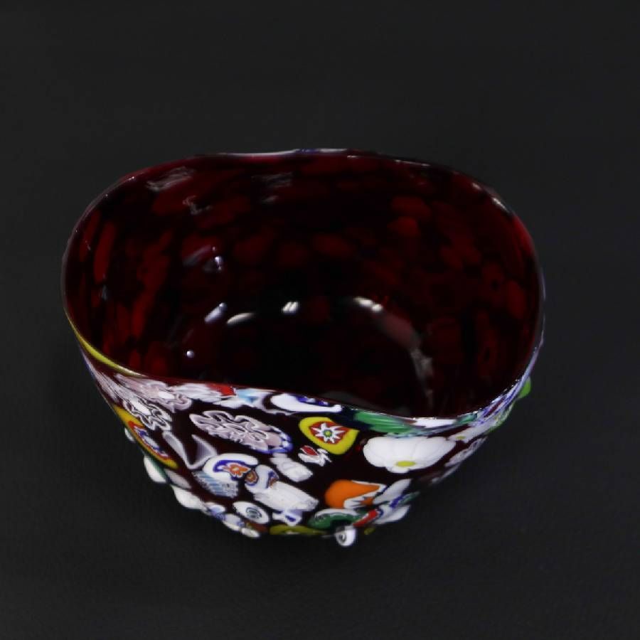 美品！ベネチアンガラス ムラーノガラス ミルフィオリ ボウル 花瓶