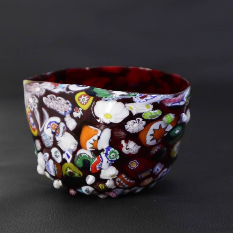 美品！ベネチアンガラス ムラーノガラス ミルフィオリ ボウル 花瓶