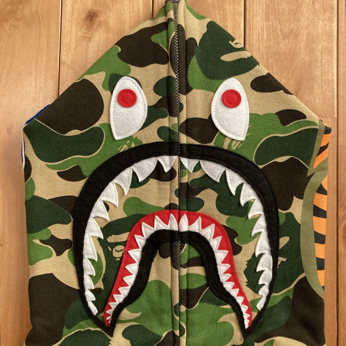ABC CAMO GREEN シャーク パーカー Lサイズ shark full zip hoodie a