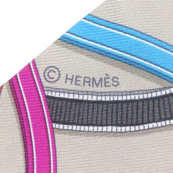 エルメス HERMES スカーフ ツイリー シルク グリアルジャン×フューシャ