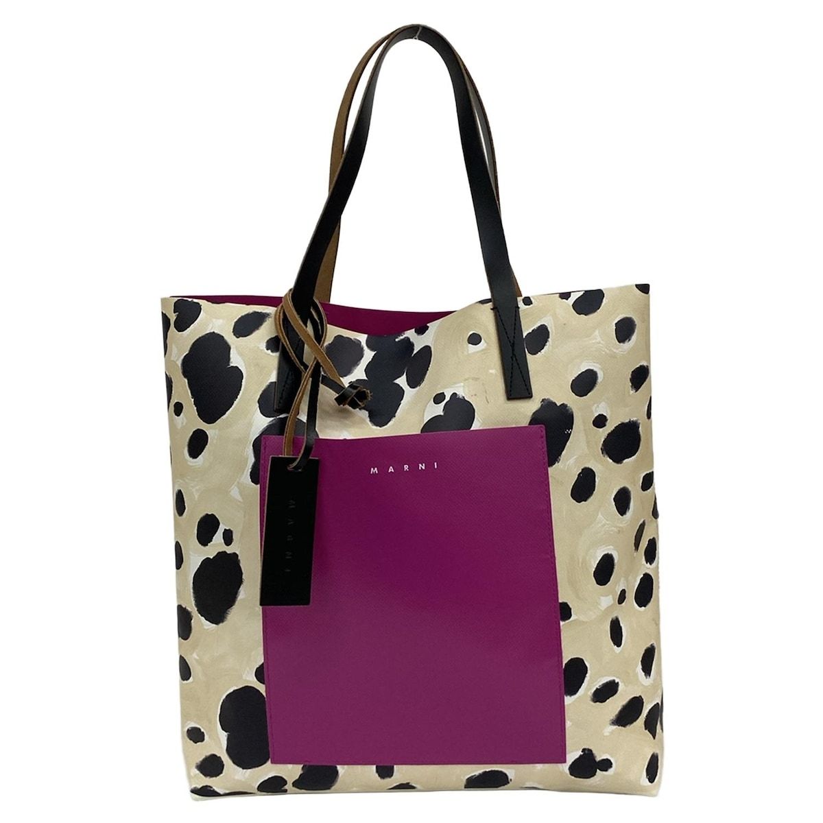 MARNI(マルニ) トートバッグ トライベッカ SHMP0052A1 ベージュ×ピンク