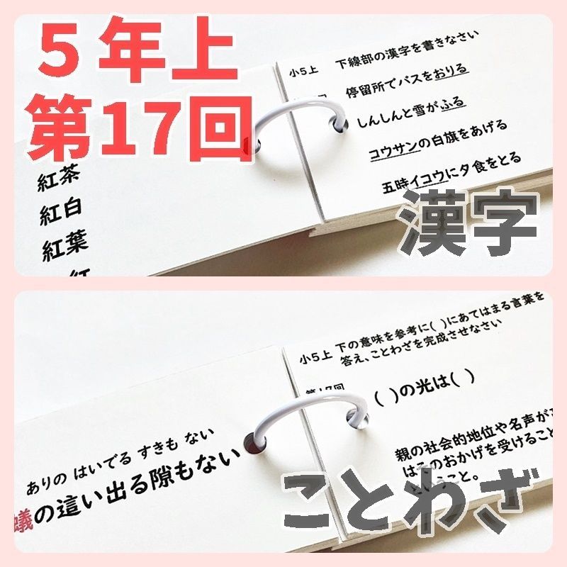 ○中学受験国語【5K3】予習シリーズ 漢字とことば 5年上 第1～19回 組