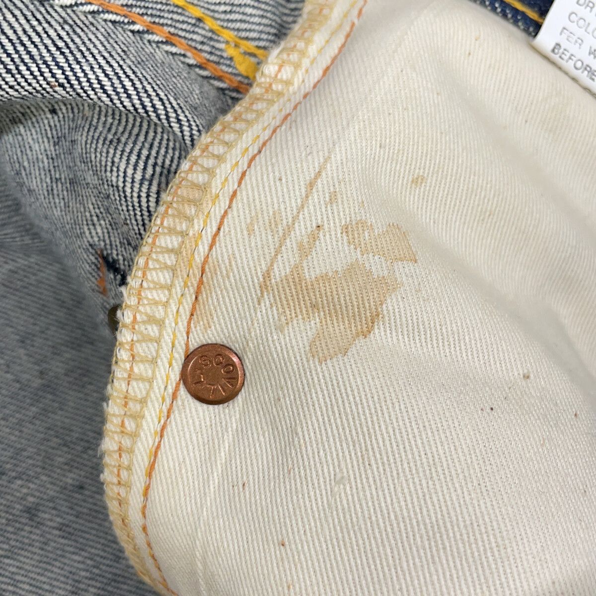 EVISU エヴィス 初期 No2 2501XX 虎耳 隠しﾘﾍﾞｯﾄ ﾎﾜｲﾄｶﾓﾒ ｼﾞｰﾝｽﾞ 28×35 