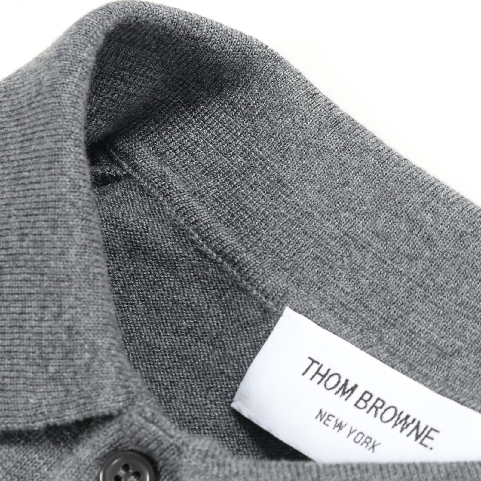 トムブラウン THOM BROWNE ポロシャツ ニット グレー ウール