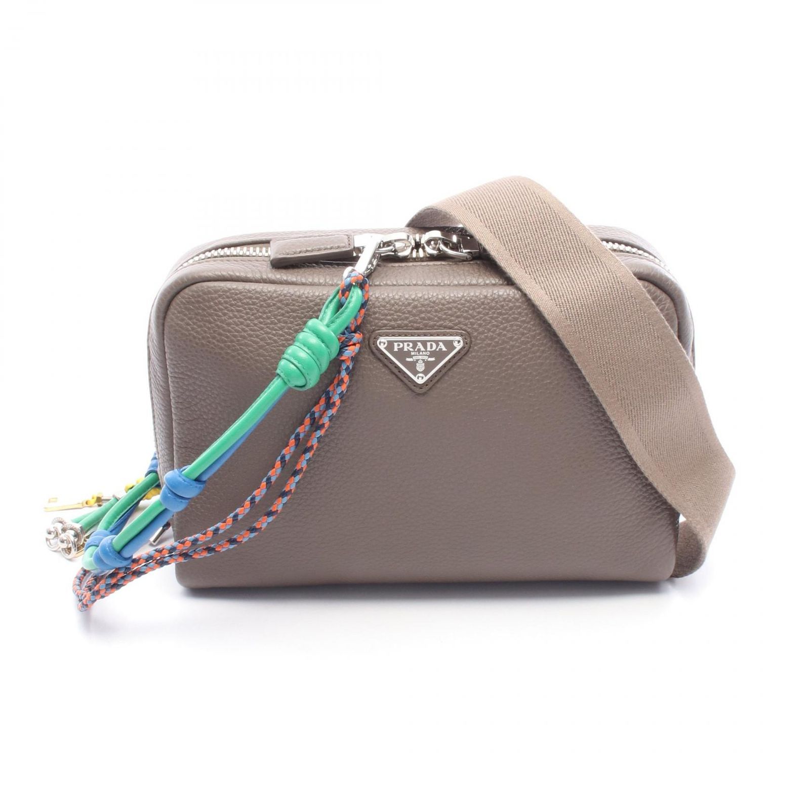 プラダ PRADA ショルダーバッグ VIT.DAINO 2VH181 グレージュ レザー 