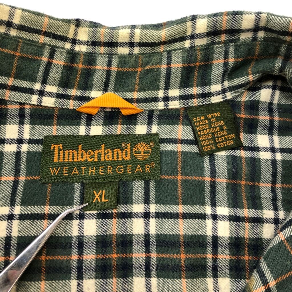 90年代 Timberland ティンバーランド ボタンダウン フランネルシャツ