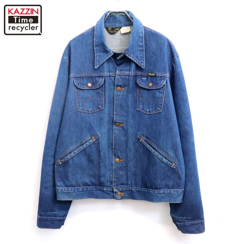 70s USA製 vintage Wrangler 74136 デニムジャケット メンズ Lサイズ