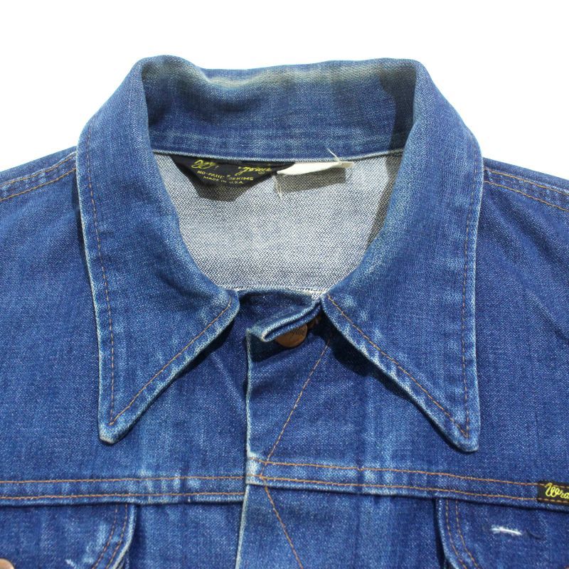 70s USA製 vintage Wrangler 74136 デニムジャケット メンズ Lサイズ